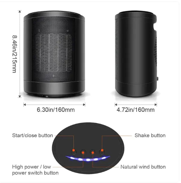 Mini Adjustable Thermostat Heater